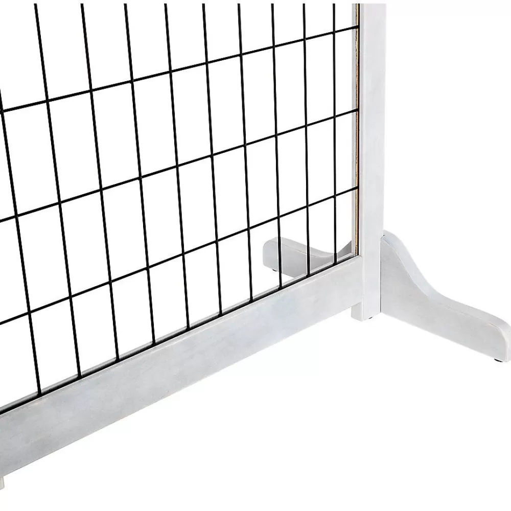 Gates<Top Paw Free-Standing Low Adjustable Pet Gate White