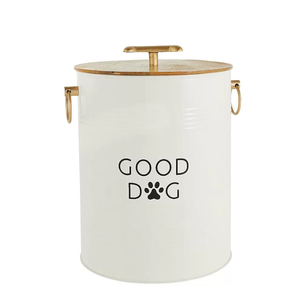 Bowls & Feeders<Top Paw ® "Good Dog" Wood Lid Storage Tin