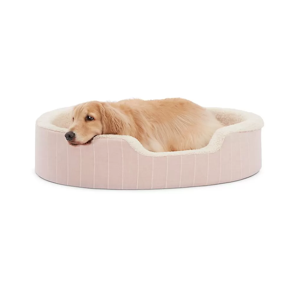 Beds & Furniture<Top Paw ® Orthopedic Cuddler Striped Dog Bed Tan
