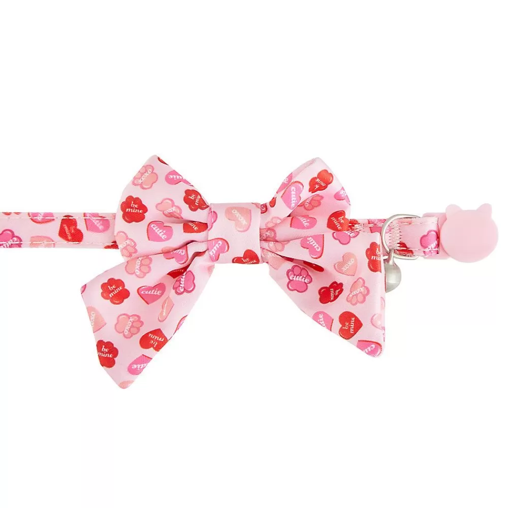 Collars, Harnessess & Leashes<Whisker City Top Paw® Valentine'S Day Pink Candy Hearts Kitten Collar