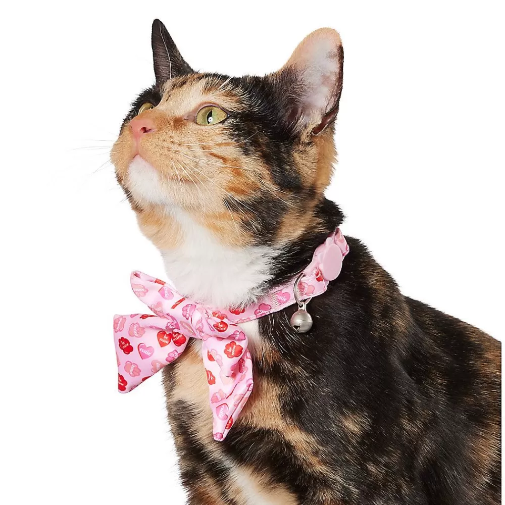 Collars, Harnessess & Leashes<Whisker City Top Paw® Valentine'S Day Pink Candy Hearts Kitten Collar