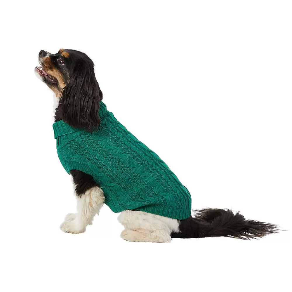 Clothing & Shoes<Top Paw ® Value Solid Dog Sweater Green
