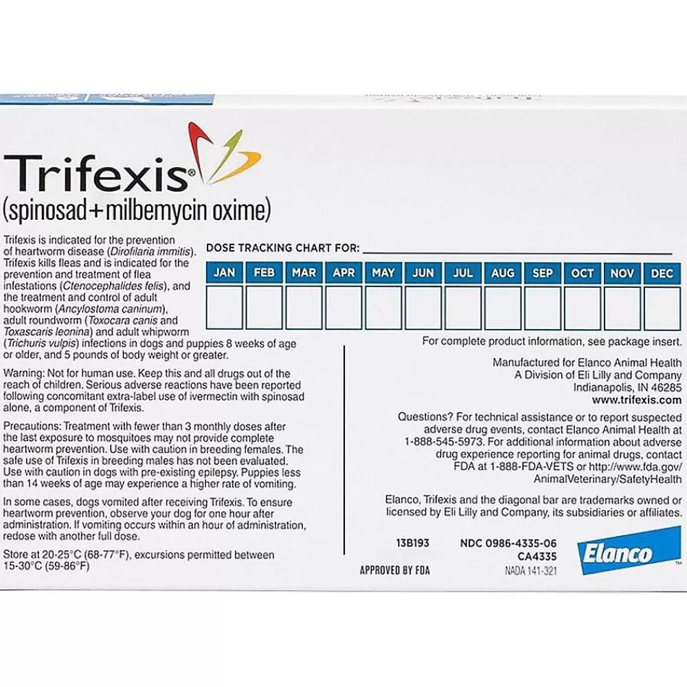 Flea & Tick<Trifexis Chewable Tablets For Dogs 40.1-60 Lbs Blue