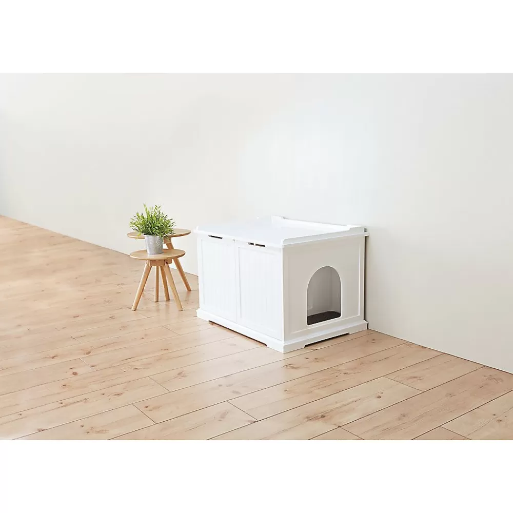 Litter Boxes<Trixie Xl Furniture Style Litter Box Enclosure And Pet Home White