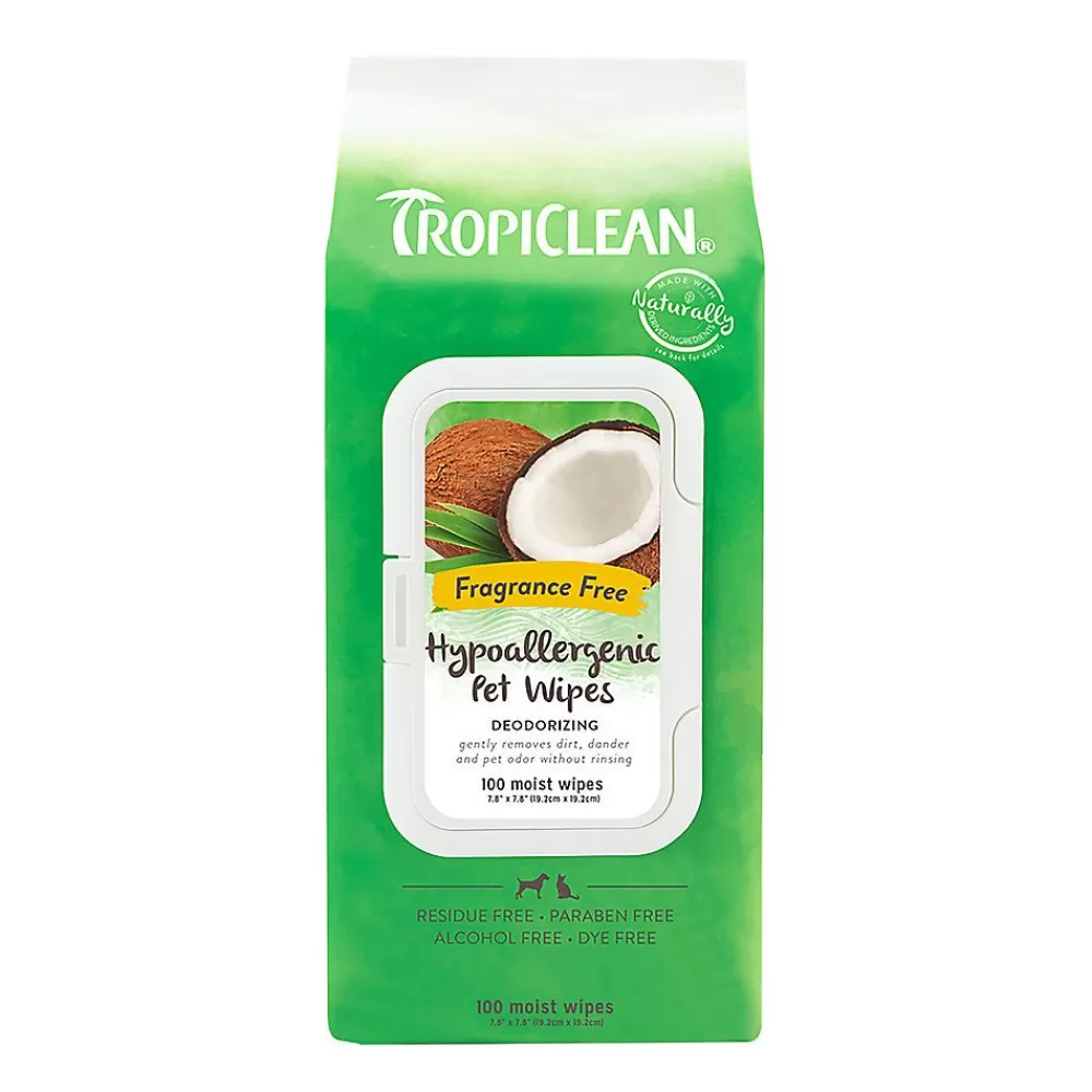 Grooming Supplies<TropiClean ® Hypoallergenic Cleaning Pet Wipes