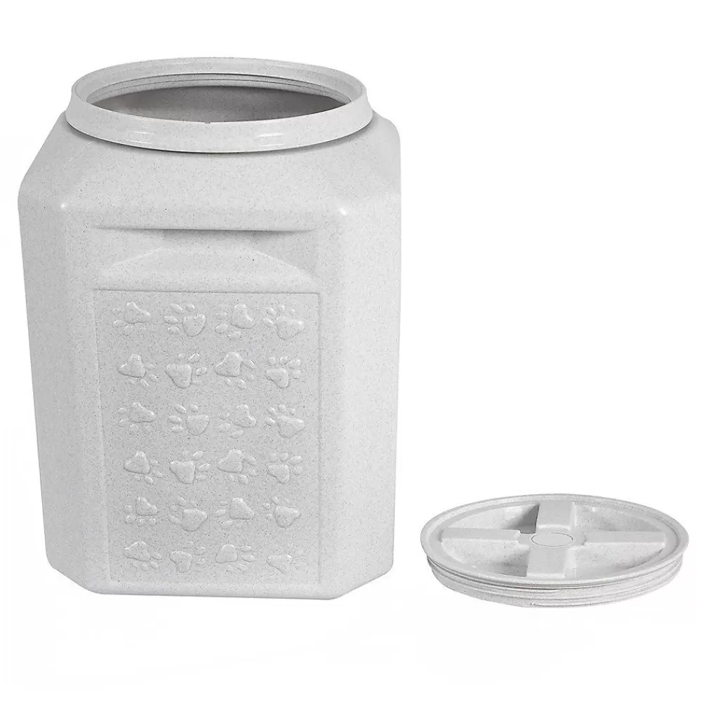 Storage<Vittles Vault ® By Gamma2 Outback Paw Print Pet Food Container White