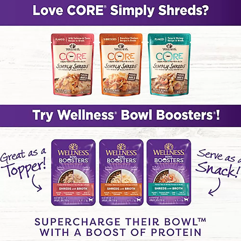 Food Toppers<Wellness ® Bowl Boosters Shreds With Broth Cat Food Topper - High Protein, Grain Free, 1.75 Oz