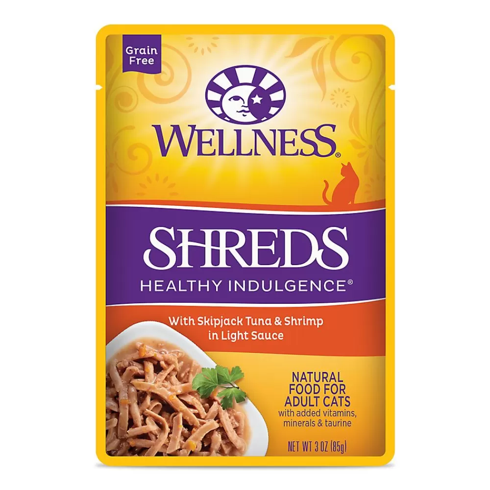 Food Toppers<Wellness ® Healthy Indulgence Shreds Adult Cat Food - Grain Free, Natural, Skipjack Tuna & Shrimp