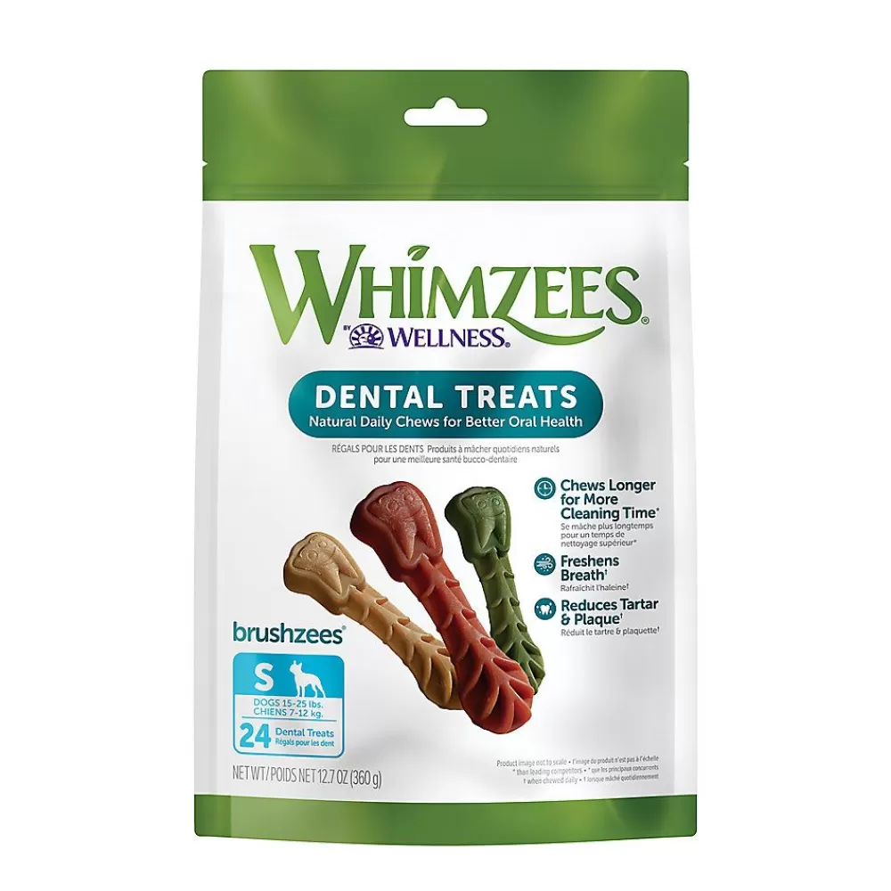 Health & Wellness<Whimzees Brushzees Small Dental Dog Treat - Natural, Grain Free