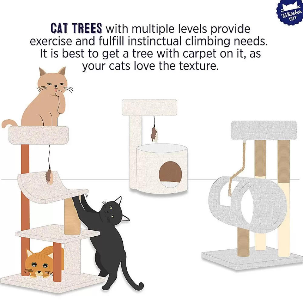 Beds & Furniture<Whisker City ® 48-In Cozy Climber Cat Tower (Color Varies) Tan