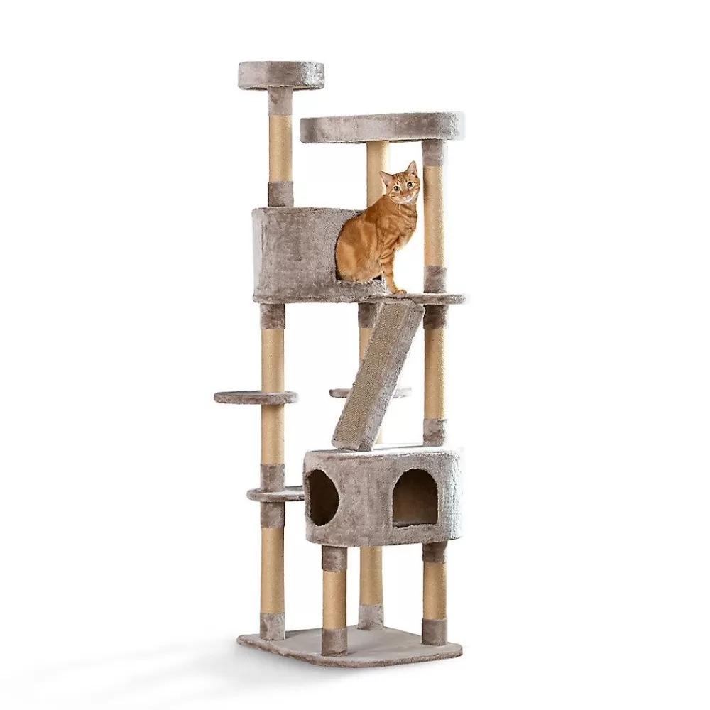 Beds & Furniture<Whisker City ® 70-In Plush Mansion Cat Tree Taupe