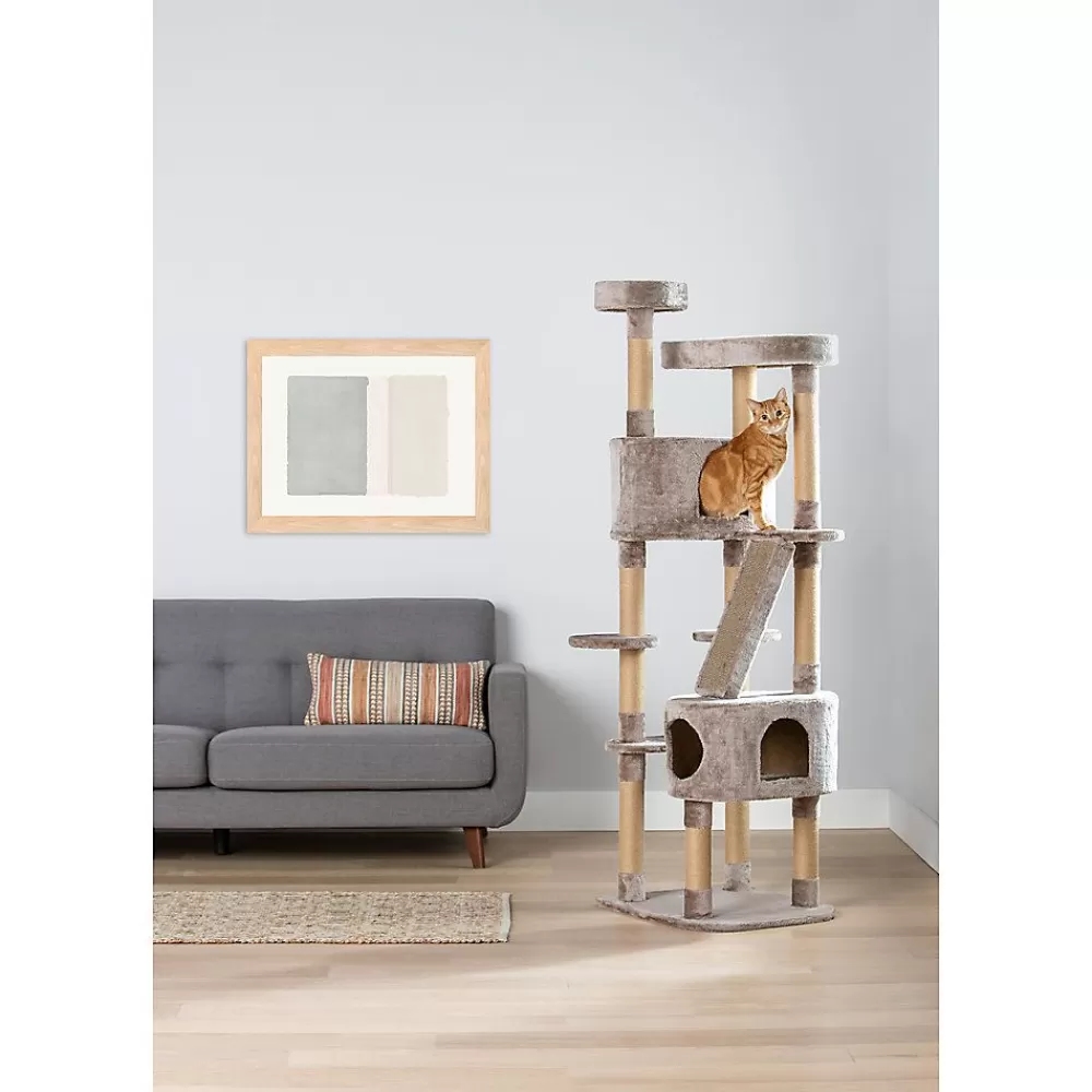 Beds & Furniture<Whisker City ® 70-In Plush Mansion Cat Tree Taupe