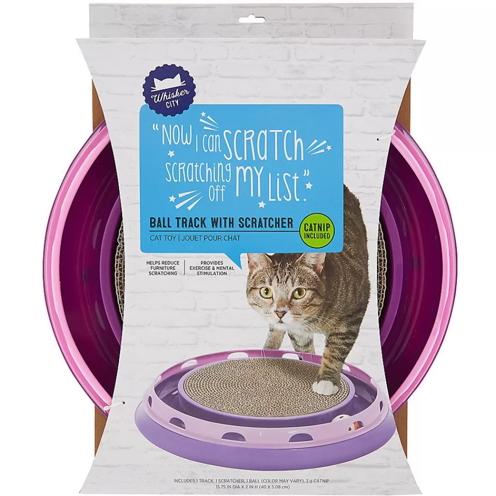 Toys<Whisker City ® Ball Track & Scratcher Cat Toy