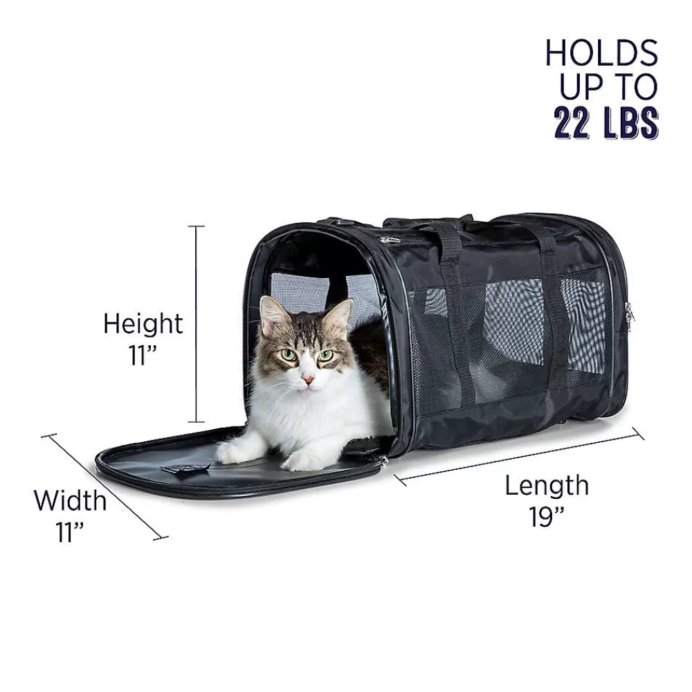 Car Rides<Whisker City ® Black Mesh Soft Sided Cat & Dog Carrier, 19-In
