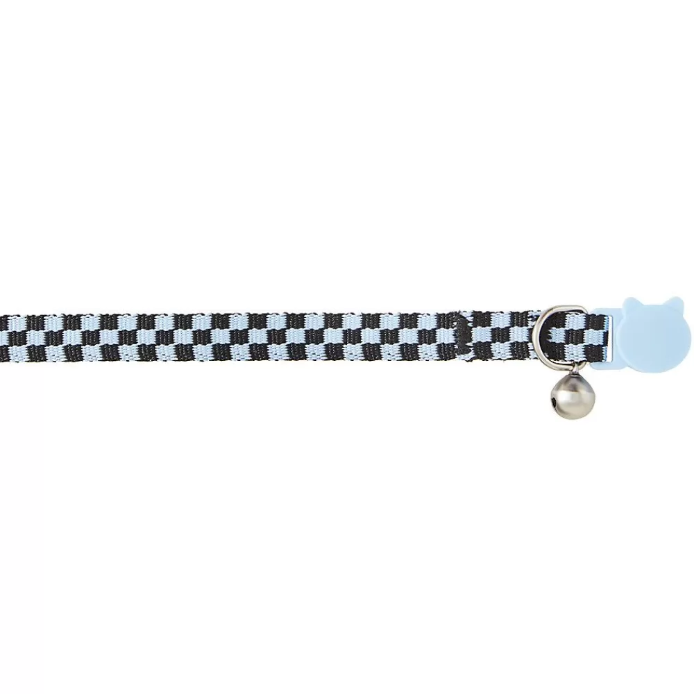 Collars, Harnessess & Leashes<Whisker City ® Blue Checkered Easy Release Kitten & Cat Collar