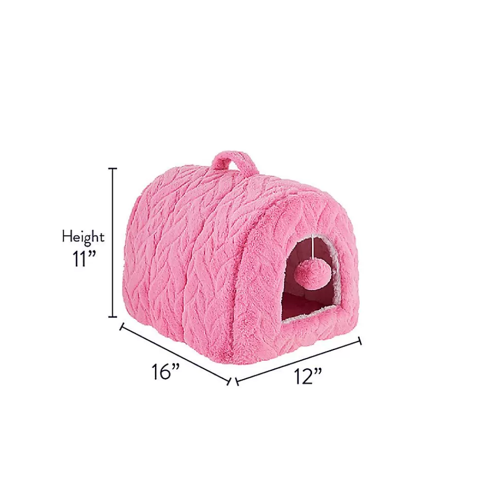 Beds & Furniture<Whisker City ® Fur Hiding Hut & Toy Cat Bed Pink