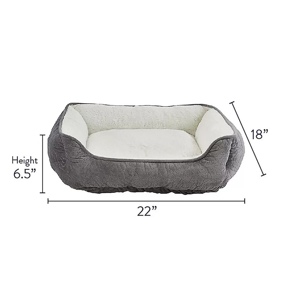 Beds & Furniture<Whisker City ® Grey Rose Stitch Cuddler Cat Bed