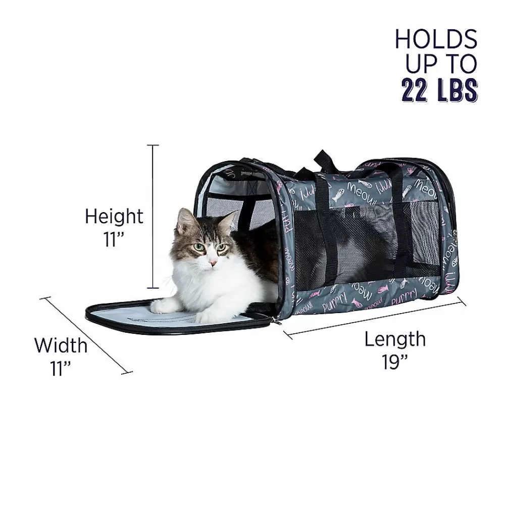 Crates, Gates & Containment<Whisker City ® "Meow" Soft-Sided Cat & Dog Carrier, 19-In