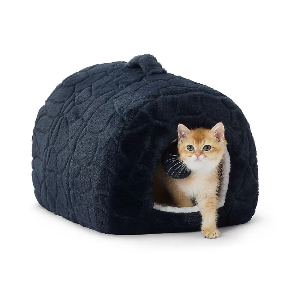 Beds & Furniture<Whisker City ® Navy Fur Cat Hide Hut Bed