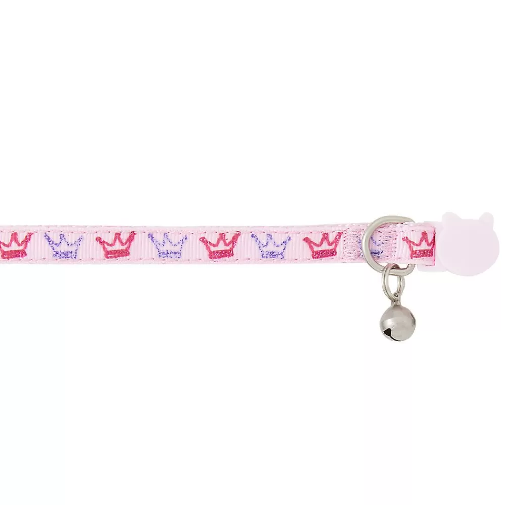 Collars, Harnessess & Leashes<Whisker City ® Pink Princess Easy Release Kitten & Cat Collar