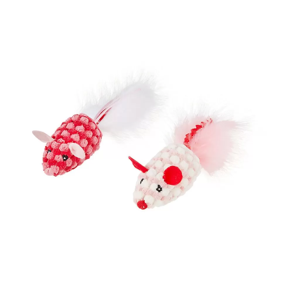 Toys<Whisker City ® Valentine'S Day Groovy Mice Cat Toy 2 Count Red & White