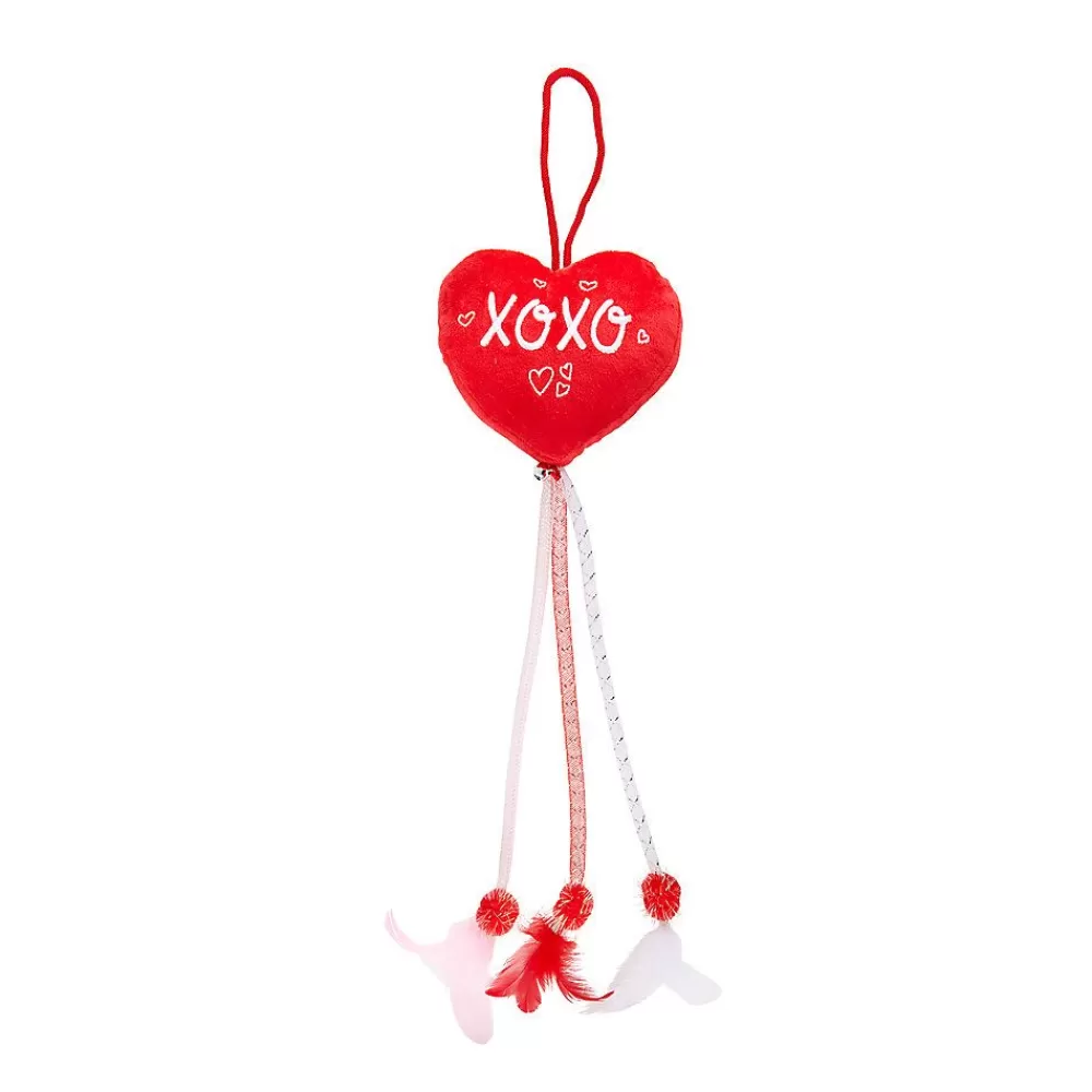 Toys<Whisker City ® Valentine'S Day Heart Door Hanger Cat Toy Red & Pink