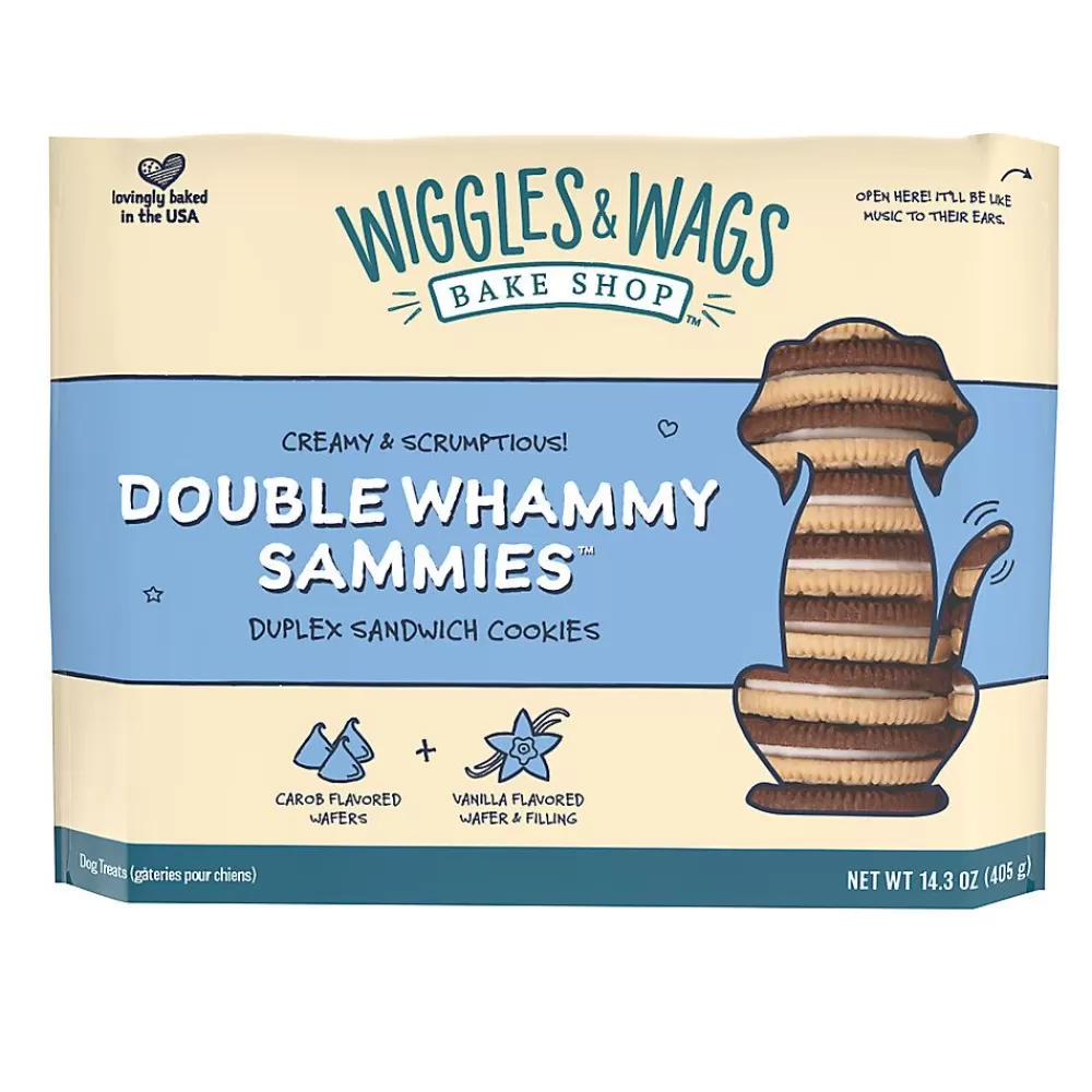 Biscuits & Bakery<Wiggles & Wags Bake Shop Double Whammy Sammies Dog Cookie Treat - Vanilla Creme, 14.3 Oz.