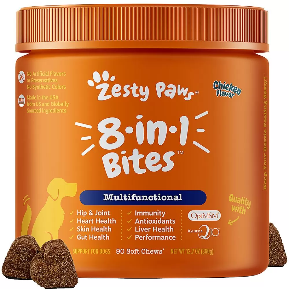 Health & Wellness<Zesty Paws 8-In-1 Multivitamin Bites For Dogs - Chicken Flavor - 90 Ct