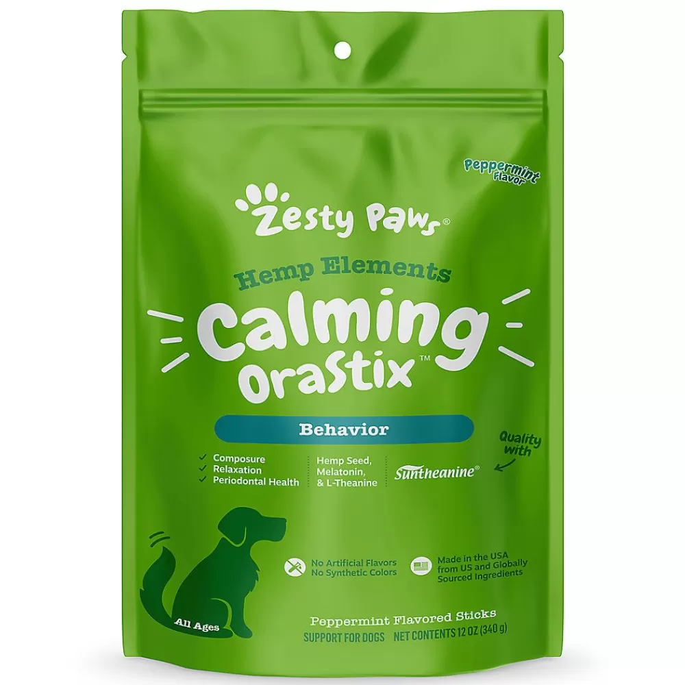 Vitamins & Supplements<Zesty Paws Hemp Elements Calming Orastix For Dogs - Peppermint Flavor - 12 Oz