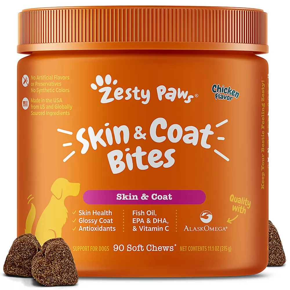 Vitamins & Supplements<Zesty Paws Omega Bites For Dogs - Chicken Flavor - 90 Ct