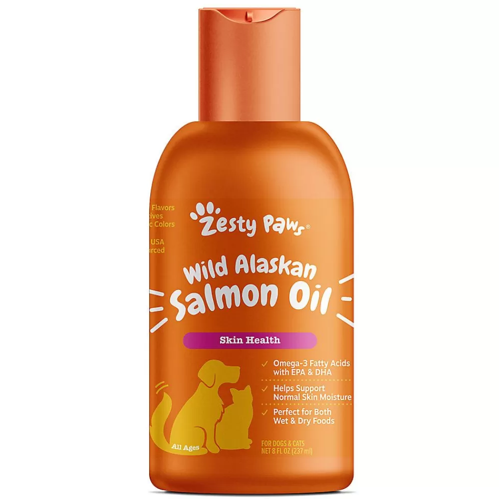 Health & Wellness<Zesty Paws Wild Caught Alaskan Salmon Oil For Dogs & Cats - 8 Oz