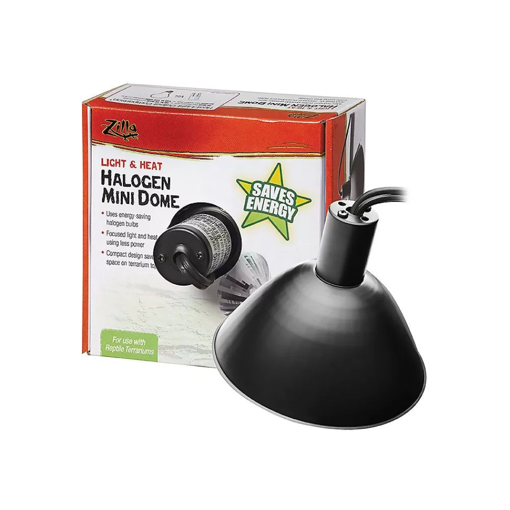 Light Fixture<Zilla ® Light & Heat Halogen Mini Dome For Reptile Terrariums
