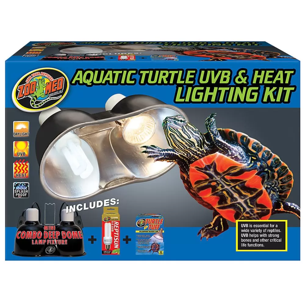 Light Fixture<Zoo Med Aquatic Turtle Uvb & Heat Lighting Kit