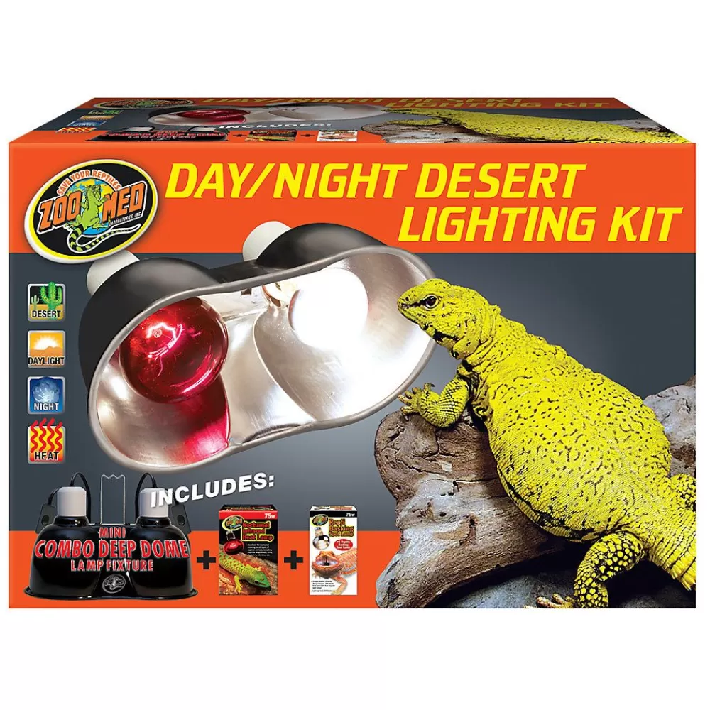 Light Fixture<Zoo Med Day/Night Desert Lighting Kit