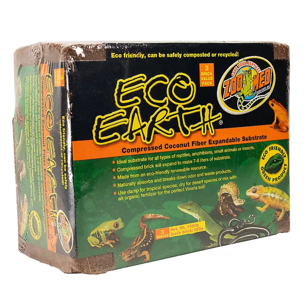 Gecko & Lizard<Zoo Med Eco Earth Expandable Reptile Substrate Value Pack