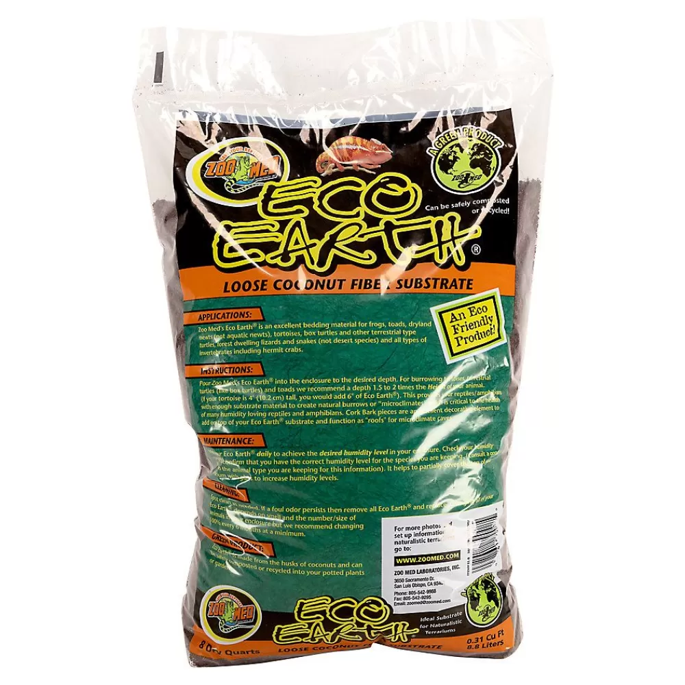 Snake<Zoo Med Eco Earth Loose Fiber Reptile Substrate