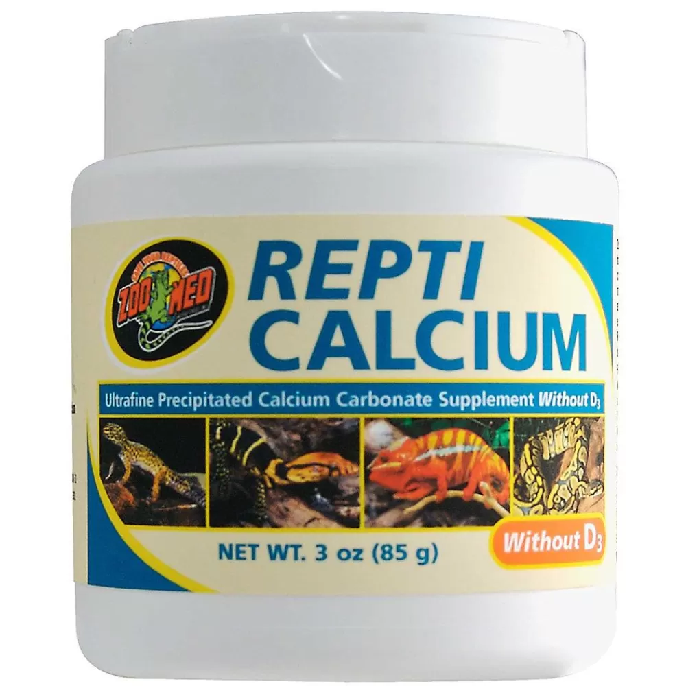 Turtle<Zoo Med Repti Calcium W/Out D3 - Reptile Supplements