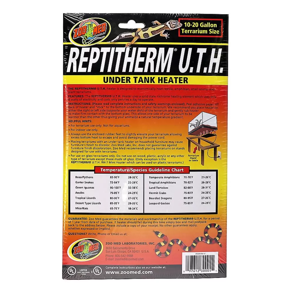 Heaters<Zoo Med Repti Therm Reptile Under Tank Heater