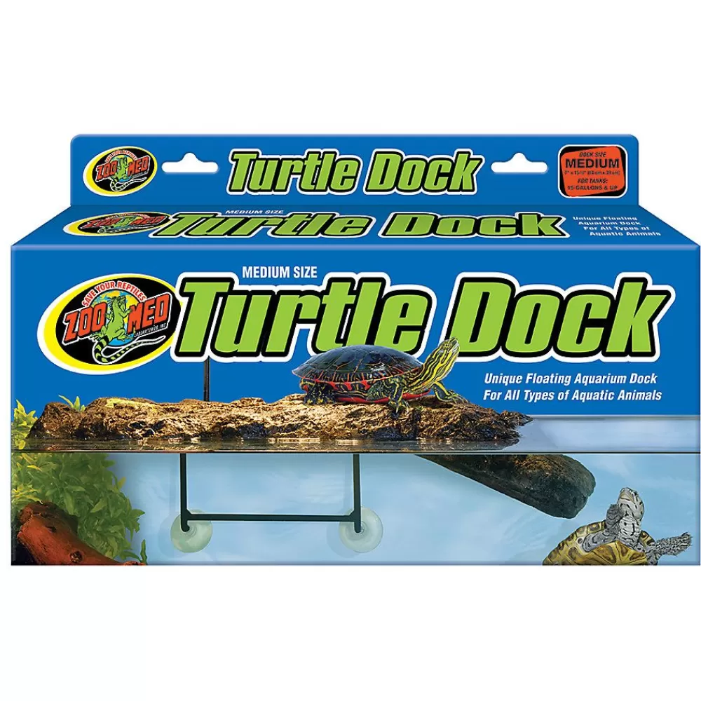 Habitat Decor<Zoo Med Turtle Dock Aquatic Floating Turtle Dock Light Brown