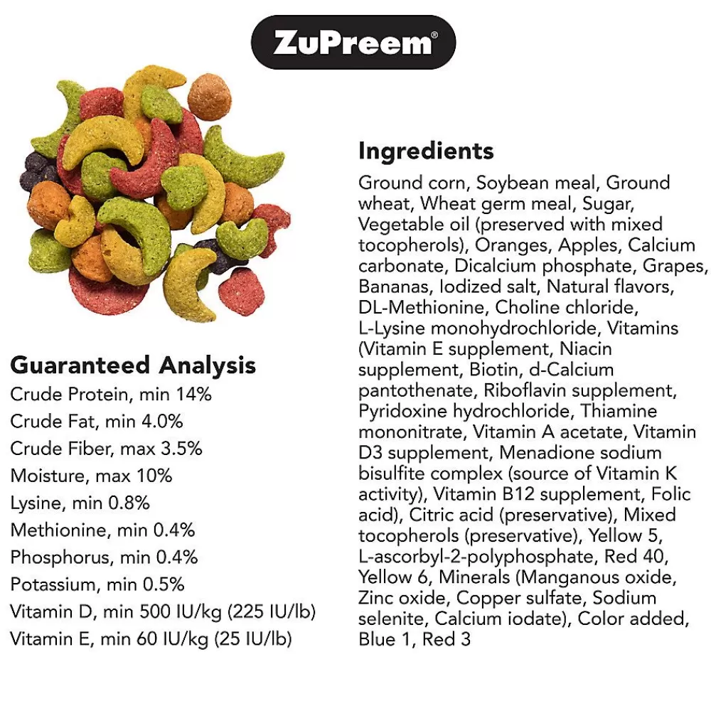 Pet Bird Food<ZuPreem ® Fruitblend Large Bird Food