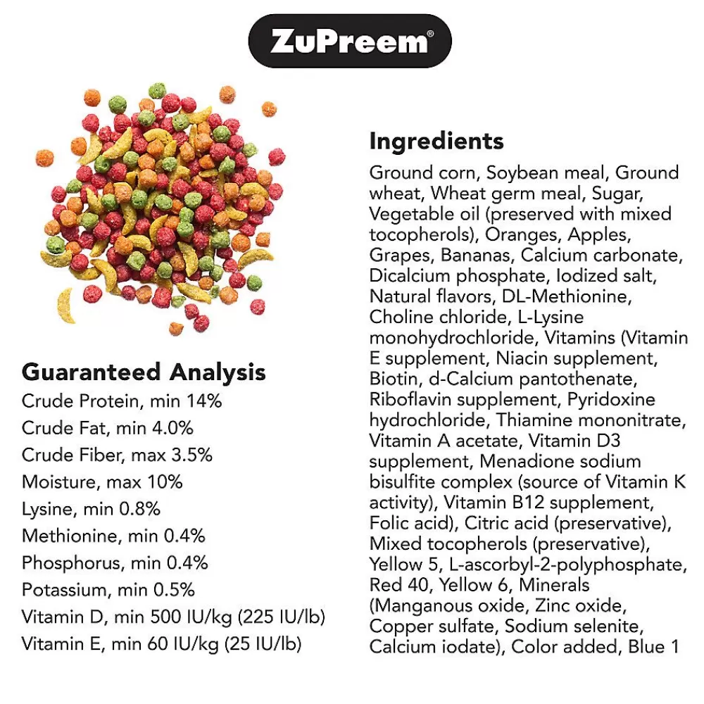 Cockatiel<ZuPreem ® Fruitblend Medium Bird Food